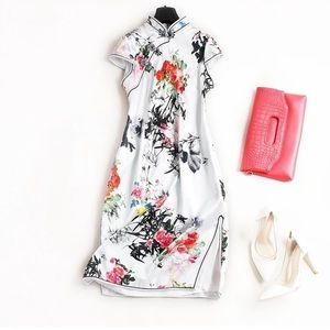 100% silk traditional Chinese QiPao dress